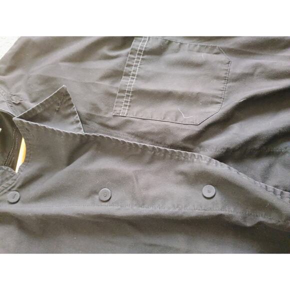 Chef works black short-sleeve chef jacket with white stitching and buttons large - Picture 11 of 15